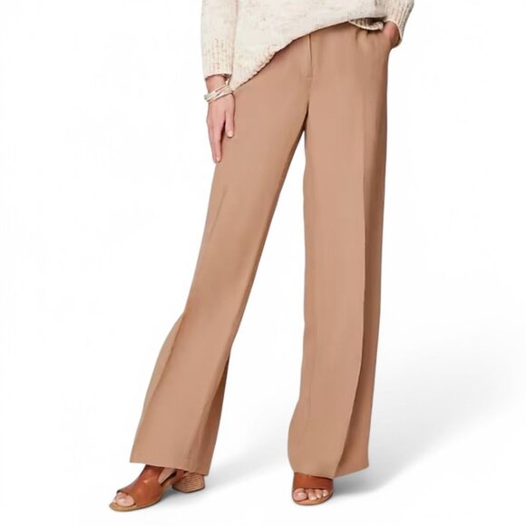 J.Jill Pants - J.Jill Womens Large Wide-Leg Trousers Linen Blend Pants Pockets